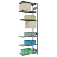 SCHULTE Anbau-Schwerlastregal MULTIplus 150 12757-LR silber 100,0 x 50,0 x 300,0 cm