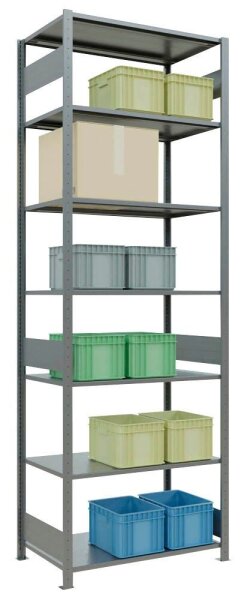 SCHULTE Schwerlastregal MULTIplus 150 12762-LR silber 100,0 x 60,0 x 300,0 cm