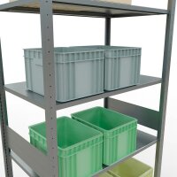 SCHULTE Schwerlastregal MULTIplus 150 12762-LR silber 100,0 x 60,0 x 300,0 cm