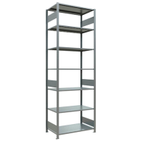 SCHULTE Schwerlastregal MULTIplus 150 12762-LR silber 100,0 x 60,0 x 300,0 cm