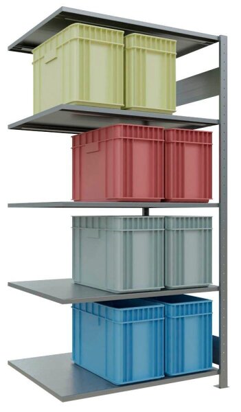 SCHULTE Anbau-Schwerlastregal MULTIplus 150 12785-LR silber 100,0 x 80,0 x 200,0 cm