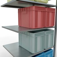 SCHULTE Anbau-Schwerlastregal MULTIplus 150 12785-LR silber 100,0 x 80,0 x 200,0 cm