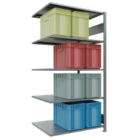 SCHULTE Anbau-Schwerlastregal MULTIplus 150 12785-LR silber 100,0 x 80,0 x 200,0 cm