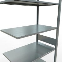 SCHULTE Anbau-Schwerlastregal MULTIplus 150 12767-LR silber 100,0 x 60,0 x 300,0 cm