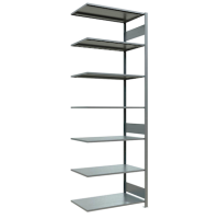 SCHULTE Anbau-Schwerlastregal MULTIplus 150 12767-LR silber 100,0 x 60,0 x 300,0 cm