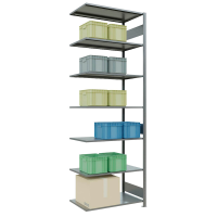 SCHULTE Anbau-Schwerlastregal MULTIplus 150 12767-LR silber 100,0 x 60,0 x 300,0 cm