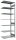 SCHULTE Anbau-Schwerlastregal MULTIplus 150 12767-LR silber 100,0 x 60,0 x 300,0 cm