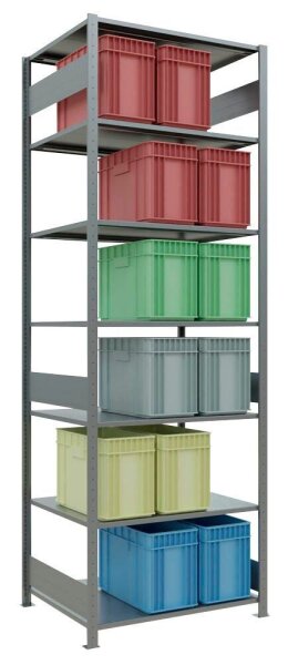 SCHULTE Schwerlastregal MULTIplus 150 12782-LR silber 100,0 x 80,0 x 300,0 cm