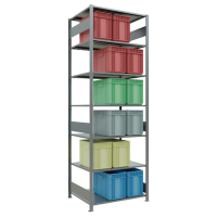 SCHULTE Schwerlastregal MULTIplus 150 12782-LR silber 100,0 x 80,0 x 300,0 cm