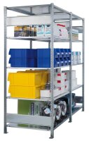 SCHULTE Schwerlastregal MULTIplus 250 12940-LR silber 100,0 x 40,0 x 200,0 cm