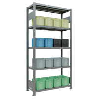 SCHULTE Schwerlastregal MULTIplus 250 12940-LR silber 100,0 x 40,0 x 200,0 cm