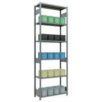 SCHULTE Schwerlastregal MULTIplus 250 12942-LR silber 100,0 x 40,0 x 300,0 cm
