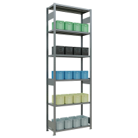 SCHULTE Schwerlastregal MULTIplus 250 12942-LR silber 100,0 x 40,0 x 300,0 cm