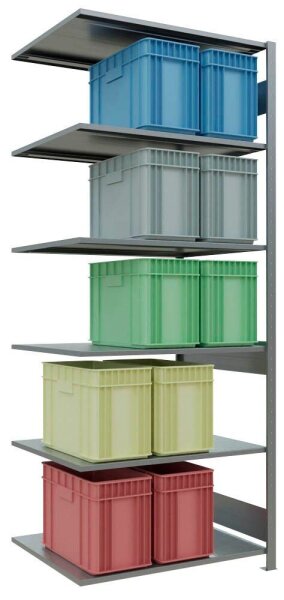 SCHULTE Anbau-Schwerlastregal MULTIplus 150 12786-LR silber 100,0 x 80,0 x 250,0 cm