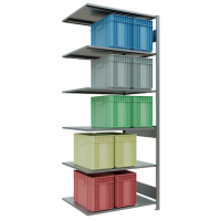SCHULTE Anbau-Schwerlastregal MULTIplus 150 12786-LR silber 100,0 x 80,0 x 250,0 cm