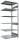 SCHULTE Anbau-Schwerlastregal MULTIplus 150 12786-LR silber 100,0 x 80,0 x 250,0 cm