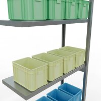 SCHULTE Anbau-Schwerlastregal MULTIplus 250 12947-LR silber 100,0 x 40,0 x 300,0 cm