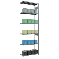 SCHULTE Anbau-Schwerlastregal MULTIplus 250 12947-LR silber 100,0 x 40,0 x 300,0 cm