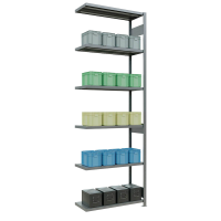 SCHULTE Anbau-Schwerlastregal MULTIplus 250 12947-LR silber 100,0 x 40,0 x 300,0 cm