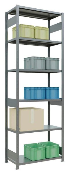 SCHULTE Schwerlastregal MULTIplus 250 12952-LR silber 100,0 x 50,0 x 300,0 cm