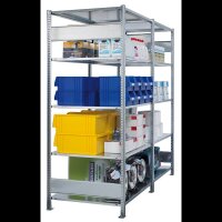 SCHULTE Anbau-Schwerlastregal MULTIplus 250 12957-LR silber 100,0 x 50,0 x 300,0 cm