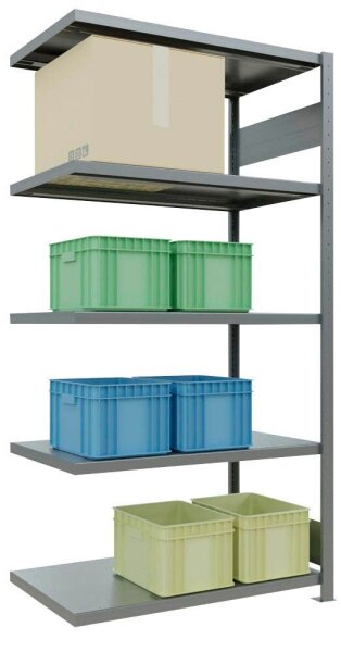 SCHULTE Anbau-Schwerlastregal MULTIplus 250 12965-LR silber 100,0 x 60,0 x 200,0 cm