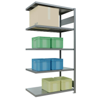 SCHULTE Anbau-Schwerlastregal MULTIplus 250 12965-LR silber 100,0 x 60,0 x 200,0 cm