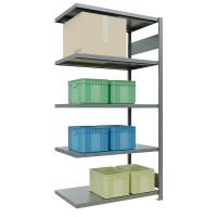 SCHULTE Anbau-Schwerlastregal MULTIplus 250 12965-LR silber 100,0 x 60,0 x 200,0 cm