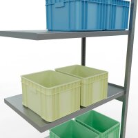 SCHULTE Anbau-Schwerlastregal MULTIplus 250 12967-LR silber 100,0 x 60,0 x 300,0 cm