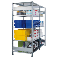 SCHULTE Anbau-Schwerlastregal MULTIplus 250 12967-LR silber 100,0 x 60,0 x 300,0 cm