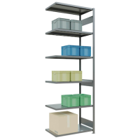 SCHULTE Anbau-Schwerlastregal MULTIplus 250 12967-LR silber 100,0 x 60,0 x 300,0 cm