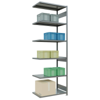 SCHULTE Anbau-Schwerlastregal MULTIplus 250 12967-LR silber 100,0 x 60,0 x 300,0 cm