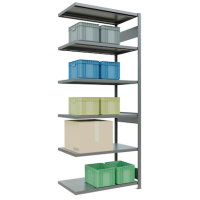 SCHULTE Anbau-Schwerlastregal MULTIplus 250 12966-LR silber 100,0 x 60,0 x 250,0 cm