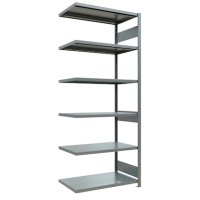 SCHULTE Anbau-Schwerlastregal MULTIplus 250 12966-LR silber 100,0 x 60,0 x 250,0 cm