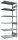 SCHULTE Anbau-Schwerlastregal MULTIplus 250 12966-LR silber 100,0 x 60,0 x 250,0 cm