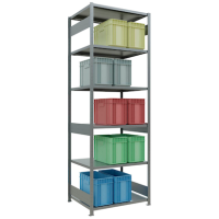 SCHULTE Schwerlastregal MULTIplus 250 12982-LR silber 100,0 x 80,0 x 300,0 cm