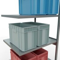 SCHULTE Anbau-Schwerlastregal MULTIplus 250 12987-LR silber 100,0 x 80,0 x 300,0 cm