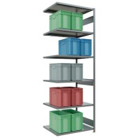 SCHULTE Anbau-Schwerlastregal MULTIplus 250 12987-LR silber 100,0 x 80,0 x 300,0 cm