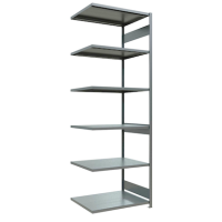 SCHULTE Anbau-Schwerlastregal MULTIplus 250 12987-LR silber 100,0 x 80,0 x 300,0 cm