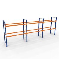 SCHULTE Palettenregal 46800-N orange, blau, silber 844,4 x 110,0 x 300,0 cm
