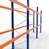 SCHULTE Palettenregal 46800-N orange, blau, silber 844,4 x 110,0 x 300,0 cm