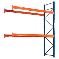 SCHULTE Anbau-Schwerlast-Weitspannregal 46828-N orange, blau, silber 278,6 x 110,0 x 400,0 cm