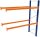SCHULTE Anbau-Schwerlast-Weitspannregal 46828-N orange, blau, silber 278,6 x 110,0 x 400,0 cm