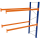 SCHULTE Anbau-Schwerlast-Weitspannregal 46828-N orange, blau, silber 278,6 x 110,0 x 400,0 cm