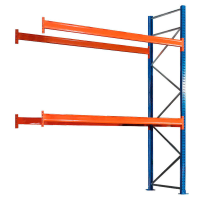 SCHULTE Anbau-Schwerlast-Weitspannregal 46829-N orange, blau, silber 278,6 x 110,0 x 500,0 cm