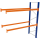 SCHULTE Anbau-Schwerlast-Weitspannregal 46829-N orange, blau, silber 278,6 x 110,0 x 500,0 cm