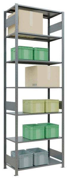 SCHULTE Schwerlastregal MULTIplus 150 12752-LR silber 100,0 x 50,0 x 300,0 cm