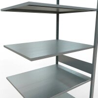 SCHULTE Anbau-Schwerlastregal MULTIplus 150 12787-LR silber 100,0 x 80,0 x 300,0 cm
