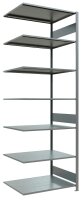 SCHULTE Anbau-Schwerlastregal MULTIplus 150 12787-LR silber 100,0 x 80,0 x 300,0 cm