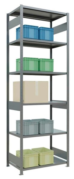 SCHULTE Schwerlastregal MULTIplus 250 12962-LR silber 100,0 x 60,0 x 300,0 cm